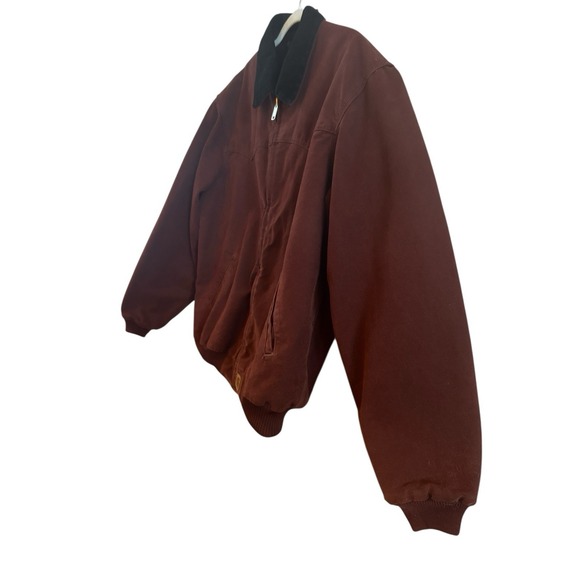 Carhartt Vintage Santa Fe Red Clay Men's Work Coat X-Large Tall Quilted Flannel - Picture 2 of 14